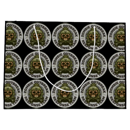 Zombie-Ausbruch-Warteteam Große Geschenktüte (Rückseite)