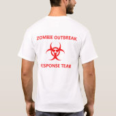 Zombie-Ausbruch-Warteteam, Rückseite, rot T-Shirt (Rückseite)
