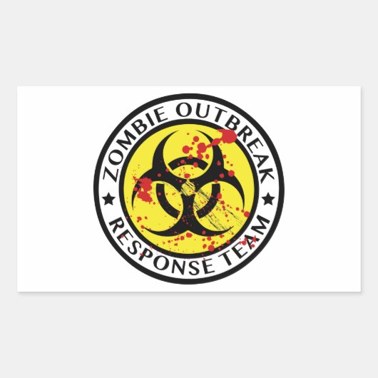 Zombie-Ausbruchreaktionsteam Rechteckiger Aufkleber (Vorderseite)