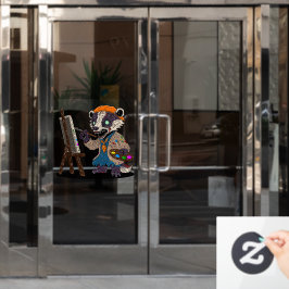 Zombie Badger Artist Fensteraufkleber