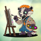 Zombie Badger Artist Fensteraufkleber (Blatt 3)