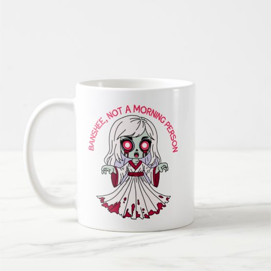 Zombie Banshee, nicht Morgenmensch Kaffeetasse (Links)