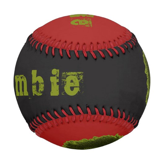 Zombie-Baseball - Rot und Schwarz Grün Baseball (Rückseite)
