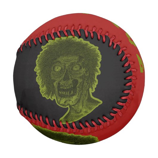 Zombie-Baseball - Rot und Schwarz Grün Baseball (Rückseite Links)