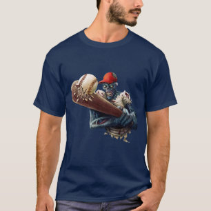 Zombie Baseball Slugger Grusel Halloween Herren T-Shirt