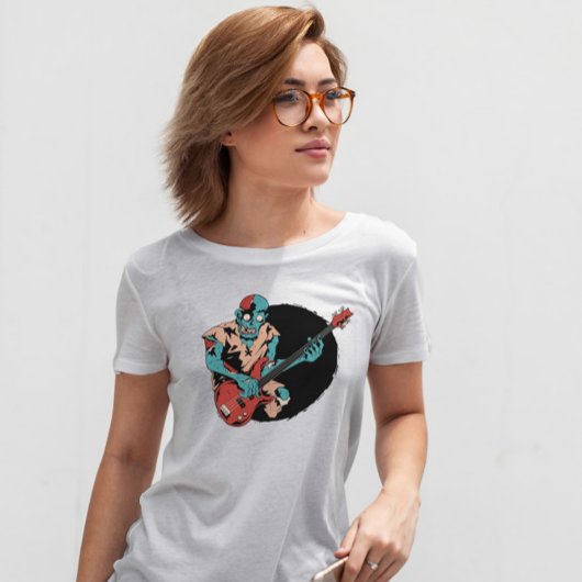 Zombie Bass Player Musician T-Shirt