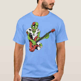 Zombie-Bassgitarre Faules Halloween-Kostüm Musik M T-Shirt
