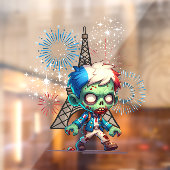 Zombie Bastille Day Fensteraufkleber (Blatt 2)