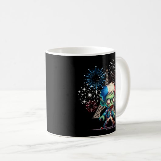 Zombie Bastille Day Kaffeetasse (VorderseiteRechts)