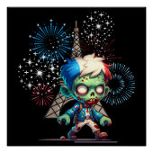 Zombie Bastille Day Poster (Vorderseite)