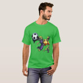 Zombie Beängstigend Halloween Fußball-Spieler Männ T-Shirt (Vorne ganz)