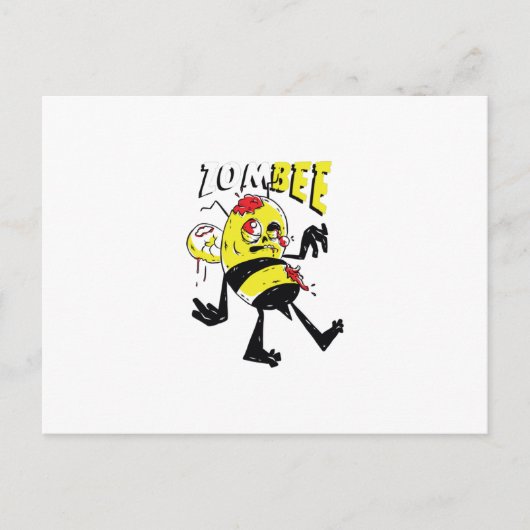 Zombie Bee Postkarte (Vorderseite)