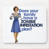 Zombie-Befall-Plan Mousepad (Vorne)