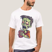 “Zombie Before Coffee – Undead Morning Mood” T-Shirt (Vorderseite)