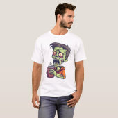 “Zombie Before Coffee – Undead Morning Mood” T-Shirt (Vorne ganz)