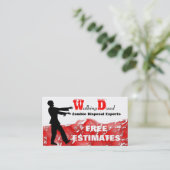 Zombie-Beseitigungs-Visitenkarten Visitenkarte (Stehend Vorderseite)