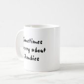 Zombie besorgt kaffeetasse (Vorderseite Links)