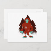 Zombie Bigfoot Postkarte (Vorne/Hinten)