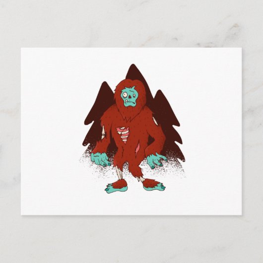 Zombie Bigfoot Postkarte (Vorderseite)
