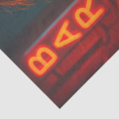 Zombie Biker in Neon Night | Gothic Halloween Seidenpapier (Ausschnitt)