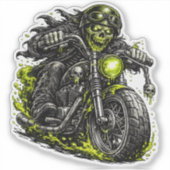 Zombie-Biker-Motorrad Aufkleber (Vorderseite)