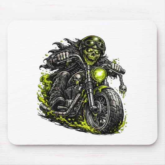 Zombie-Biker-Motorrad Mousepad (Vorne)