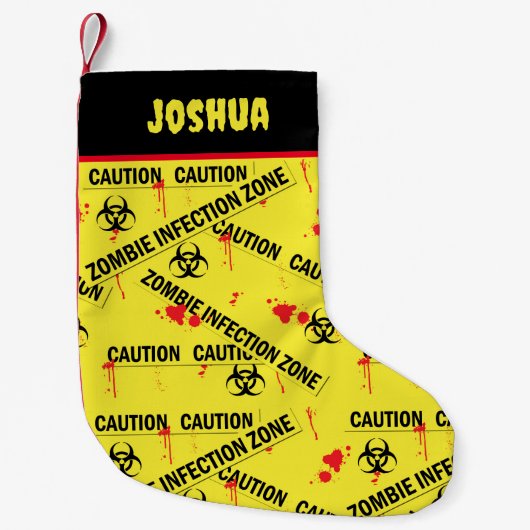 Zombie-Biogefährdung gibt kein Warn-Halloween Kleiner Weihnachtsstrumpf (Vorderseite)