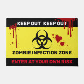 Zombie-Biogefährdung gibt kein Warnzeichen ein Fußmatte (Vorderseite)