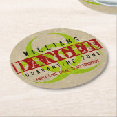 Zombie Biogefährdung Halloween-Party Custom Unters Runder Pappuntersetzer (Angewinkelt)