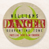 Zombie Biogefährdung Halloween-Party Custom Unters Runder Pappuntersetzer (Vorderseite)