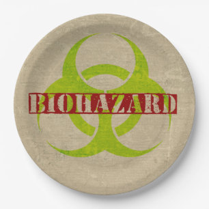Zombie Biogefährdung Halloween-Party Paper Teller