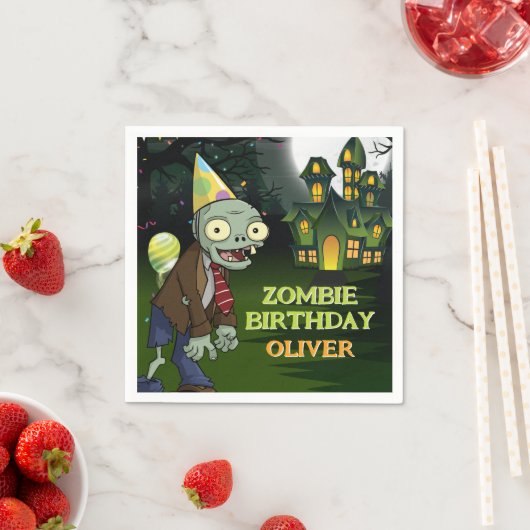 Zombie Birthday Boy Beängstigend Serviette (Beispiel)