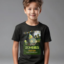 Zombie Birthday Boy Funny Monster Halloween Kinder T-Shirt