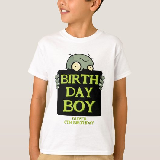 Zombie Birthday Boy Funny Monster T-Shirt (Vorderseite)