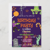 Zombie Birthday Einladung Kinder Party (Vorderseite)