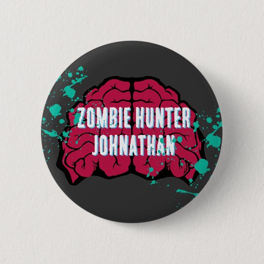 Zombie Birthday Halloween Kids Party Button (Vorderseite)