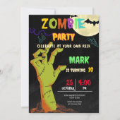 Zombie Birthday Halloween Kids Party Einladung (Vorderseite)