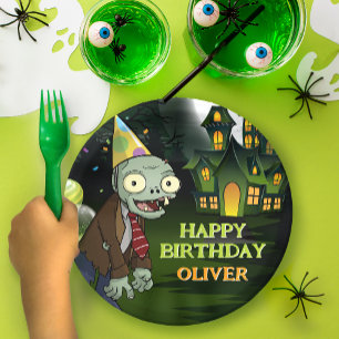 Zombie Birthday Kids Beängstigend Monster Pappteller