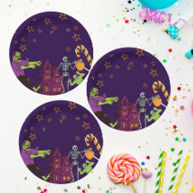 Zombie Birthday Kids Party Paper Plate