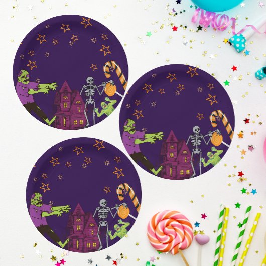Zombie Birthday Kids Party Paper Plate Pappteller