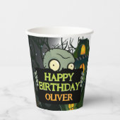 Zombie Birthday Party Funny Halloween Pappbecher (Vorderseite)
