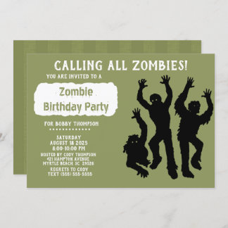 Zombie Birthday Party - Sonstiges Einladung