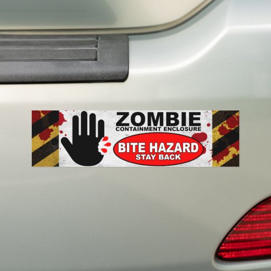 Zombie-Biss-Gefahr Autoaufkleber (Auf Auto)