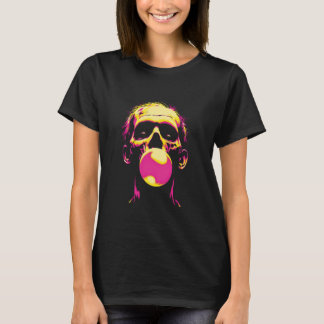 Zombie bläst Bubble Gum - Lustiger Vintage Hallowe T-Shirt