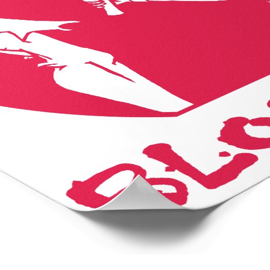 Zombie Blocküberwachungssignatur Poster (Ecke)