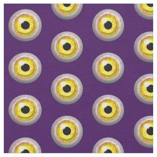 Zombie Bloodshot Bulging Eyes Funny Pattern Stoff (Nahaufnahme)