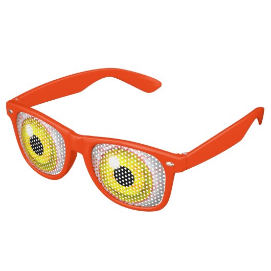 Zombie Bloodshot Gelb-Bulk-Augenball Sonnenbrille (Schrägansicht)