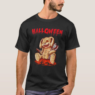 Zombie Bloody Halloween Creepy Rabbit Doll Carryin T-Shirt