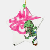 Zombie Bowling Keramik Ornament (Links)