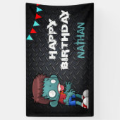 Zombie Boy Halloween Costume Geburtstagsparty Banner (Vertikal)